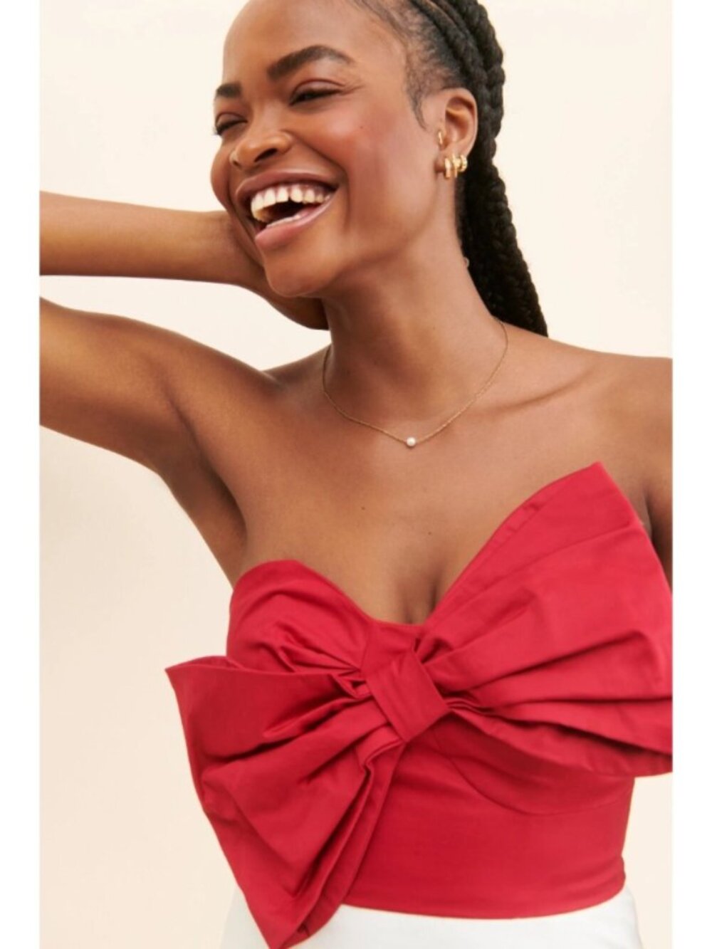 Anthropologie Hutch Bow-Tie Maxi Dress Sz 6 - Picture 4 of 7